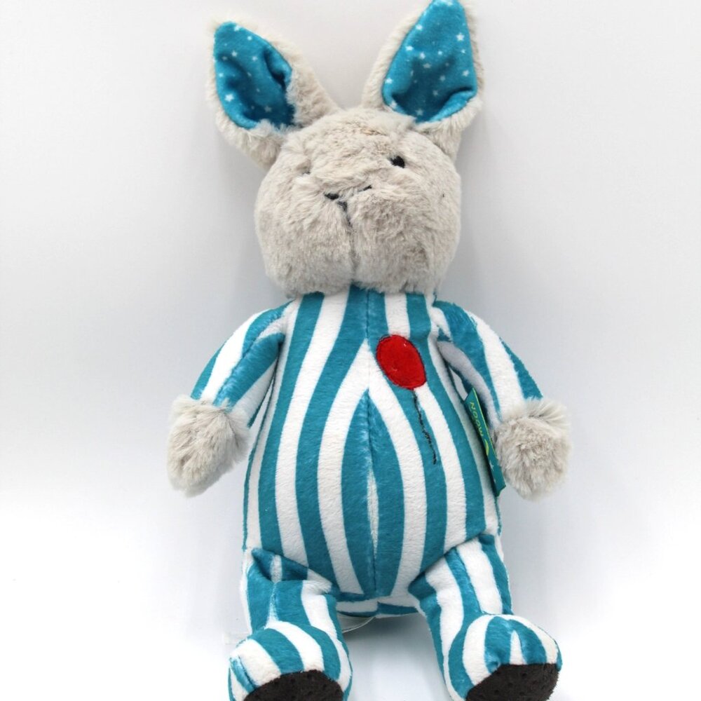 11" Gray Goodnight Moon Cuddle Bunny Bean Bag Plush Toy Kids Preferred 2017 EUC